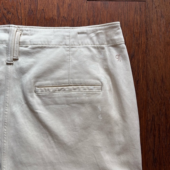 Pilcro Slouchy Full Length Paint Splatter Wide Leg Chino Pant | Size 14 - Picture 8 of 11